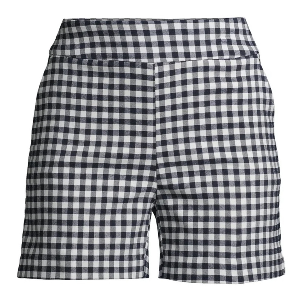 Women's Millennium 4'' Pull-On Shorts Color:Blue Cove Gingham